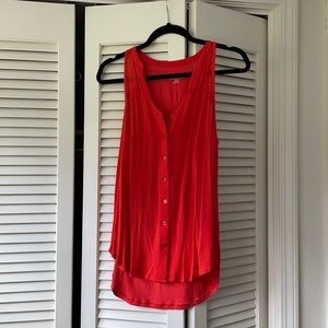 MERONA XS coral button-up summer top